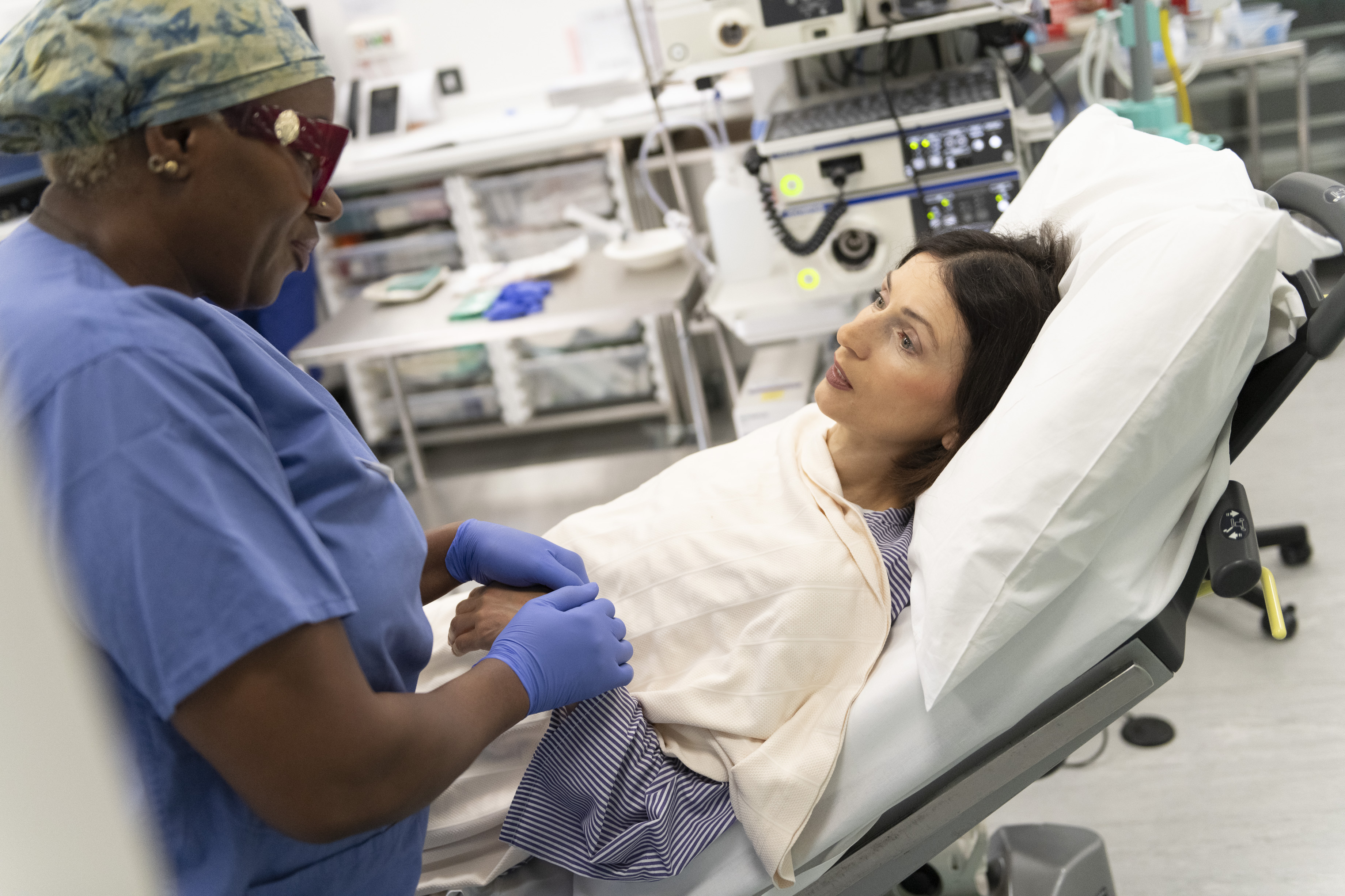women in an operating theatre for breast surgery